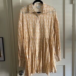 Aura Golden Yellow and Cream Tunic